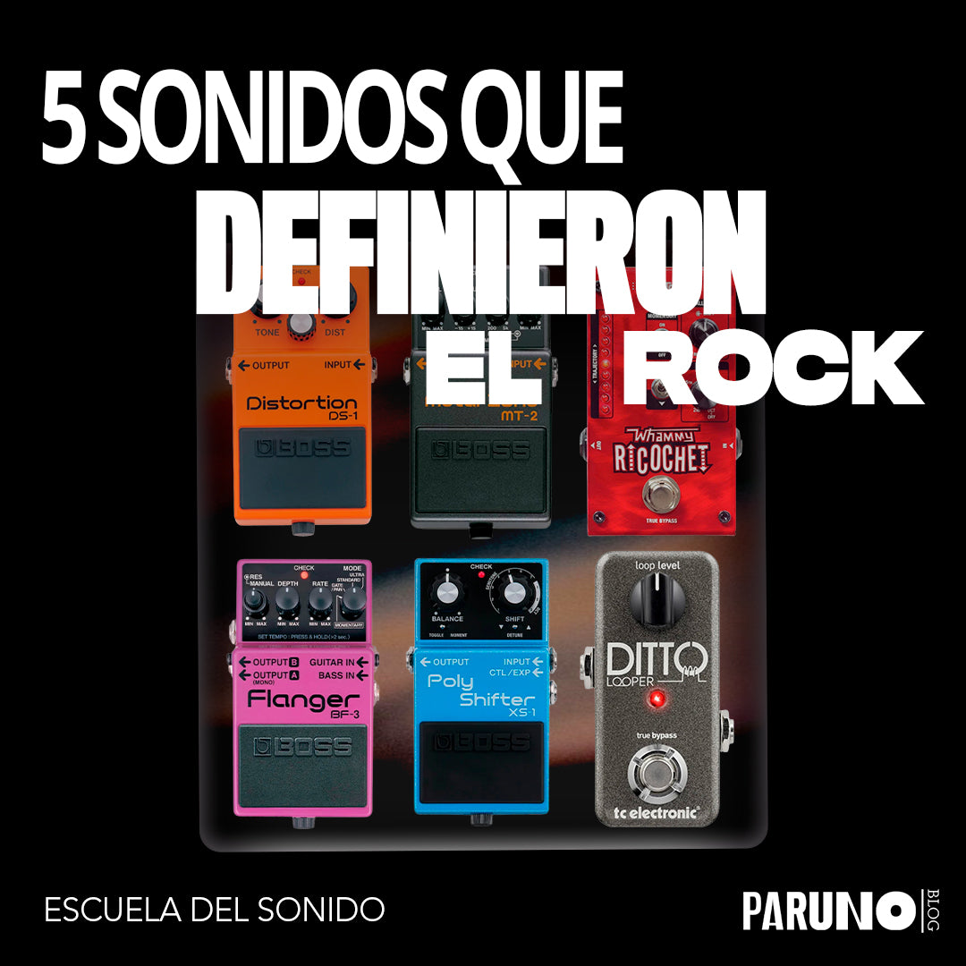 Día del Guitarrista: 5 sonidos del rock y los pedales para lograrlos, Tienda Paruno