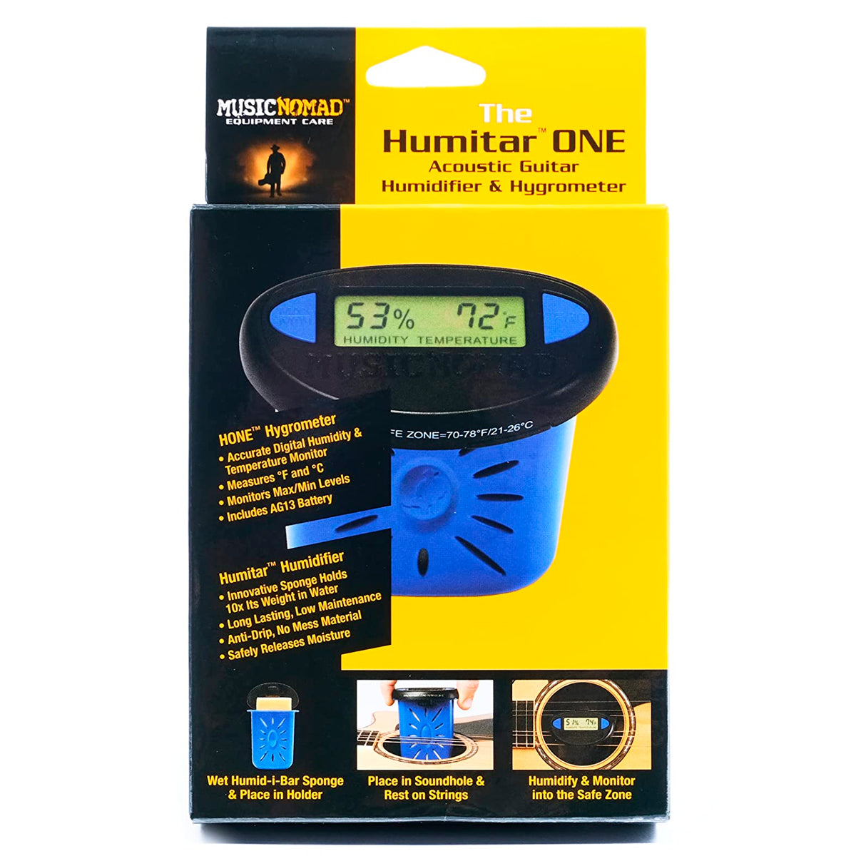 HUMIDIFICADOR CON HIGROMETRO MUSIC NOMAD MN311