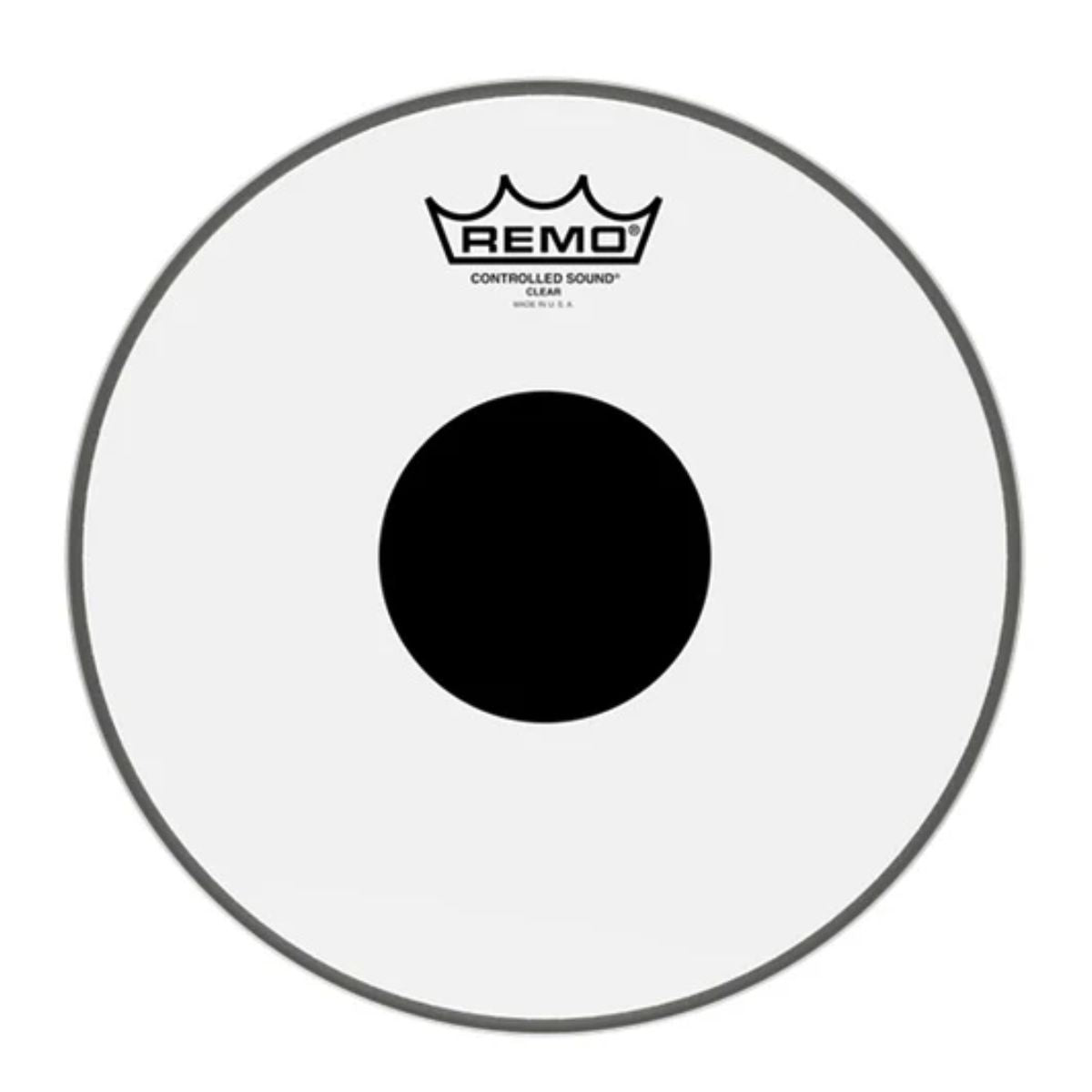 PARCHE REMO CS 16 TRANSPARENTE CENTRO NEGRO CS-0316-10
