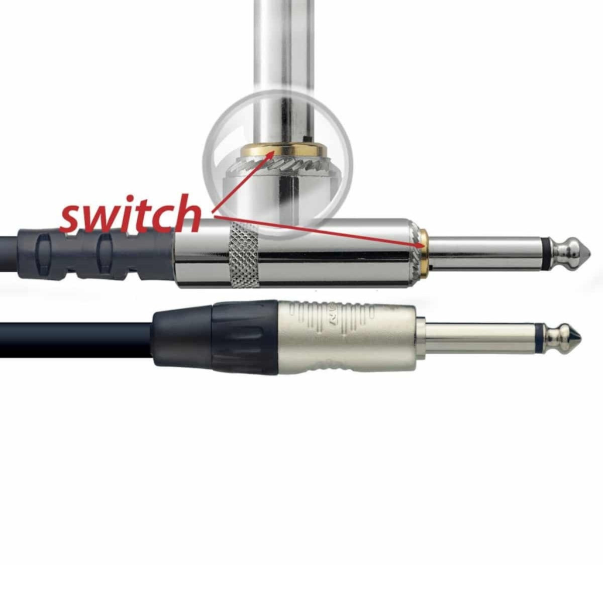CABLE STAGG INSTRUMENTO PLUG/PLUG INTERRUPTOR DE SILENCIO 6 MTS