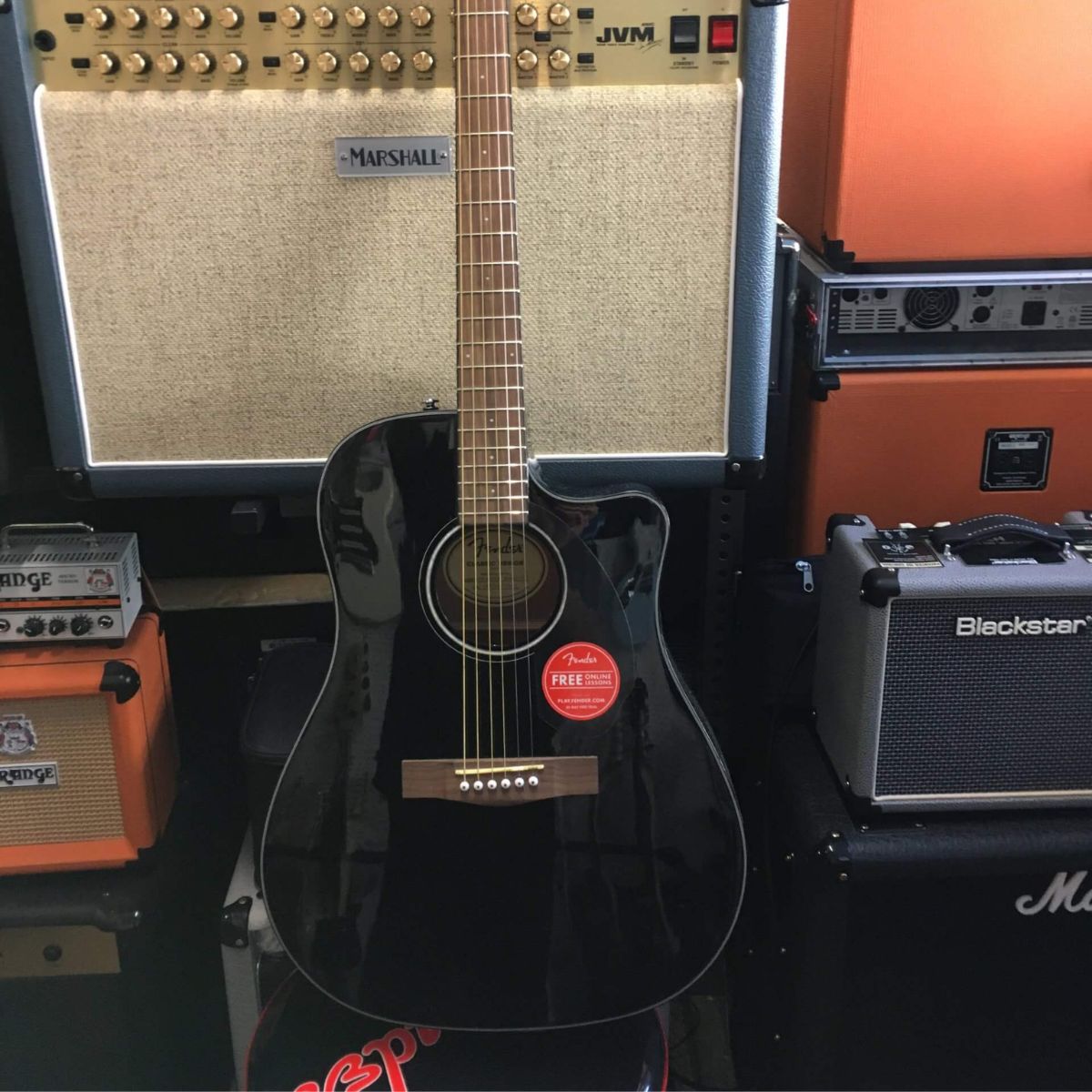 FENDER CD-60SCE DREAD BLACK WN