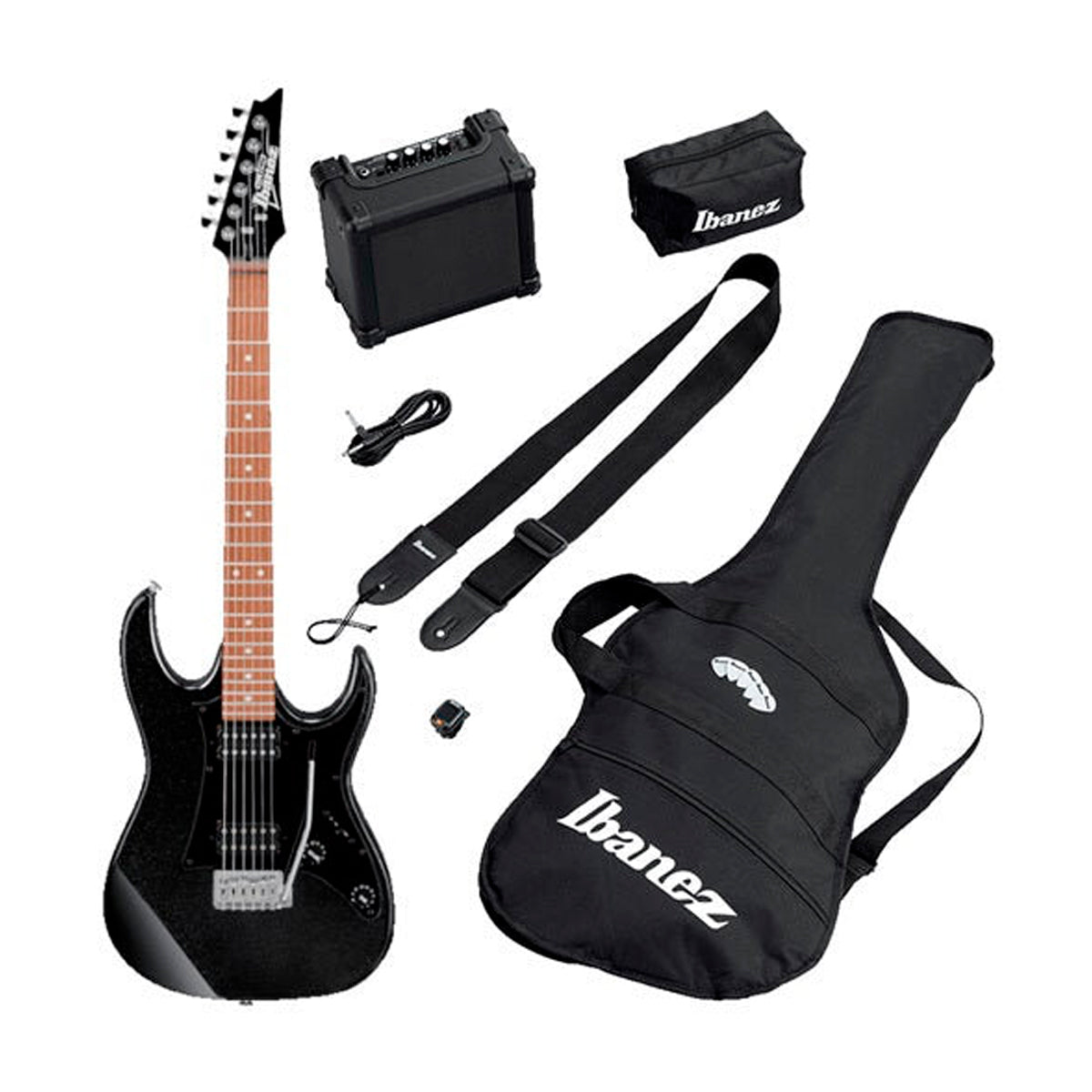 PAQUETE GUITARRA ELECTRICA IBANEZ JUMPSTART NEGRO