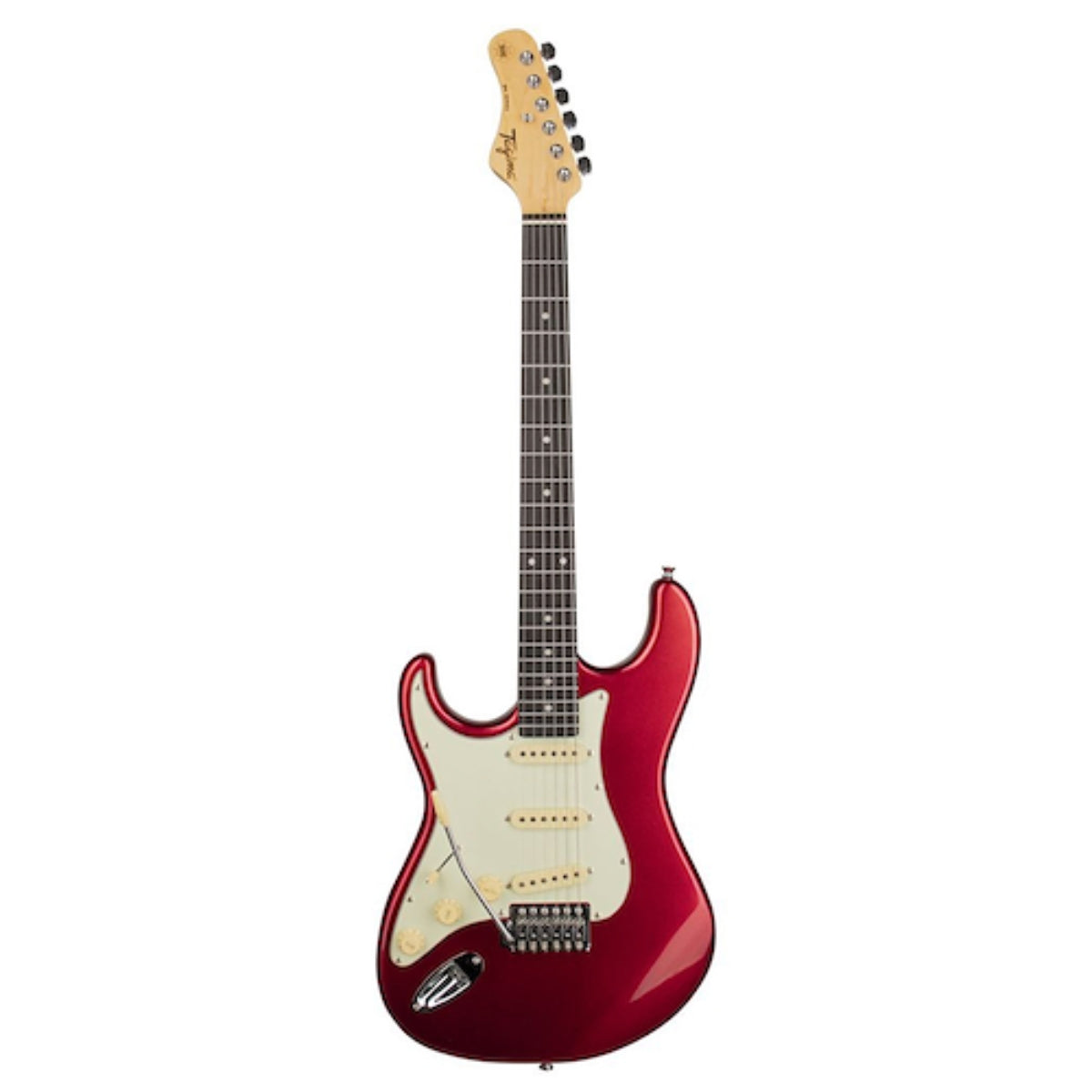 GUITARRA ELECTRICA TAGIMA ZURDA TIPO ST ROJO TG-500-LH-CA-DF-MG
