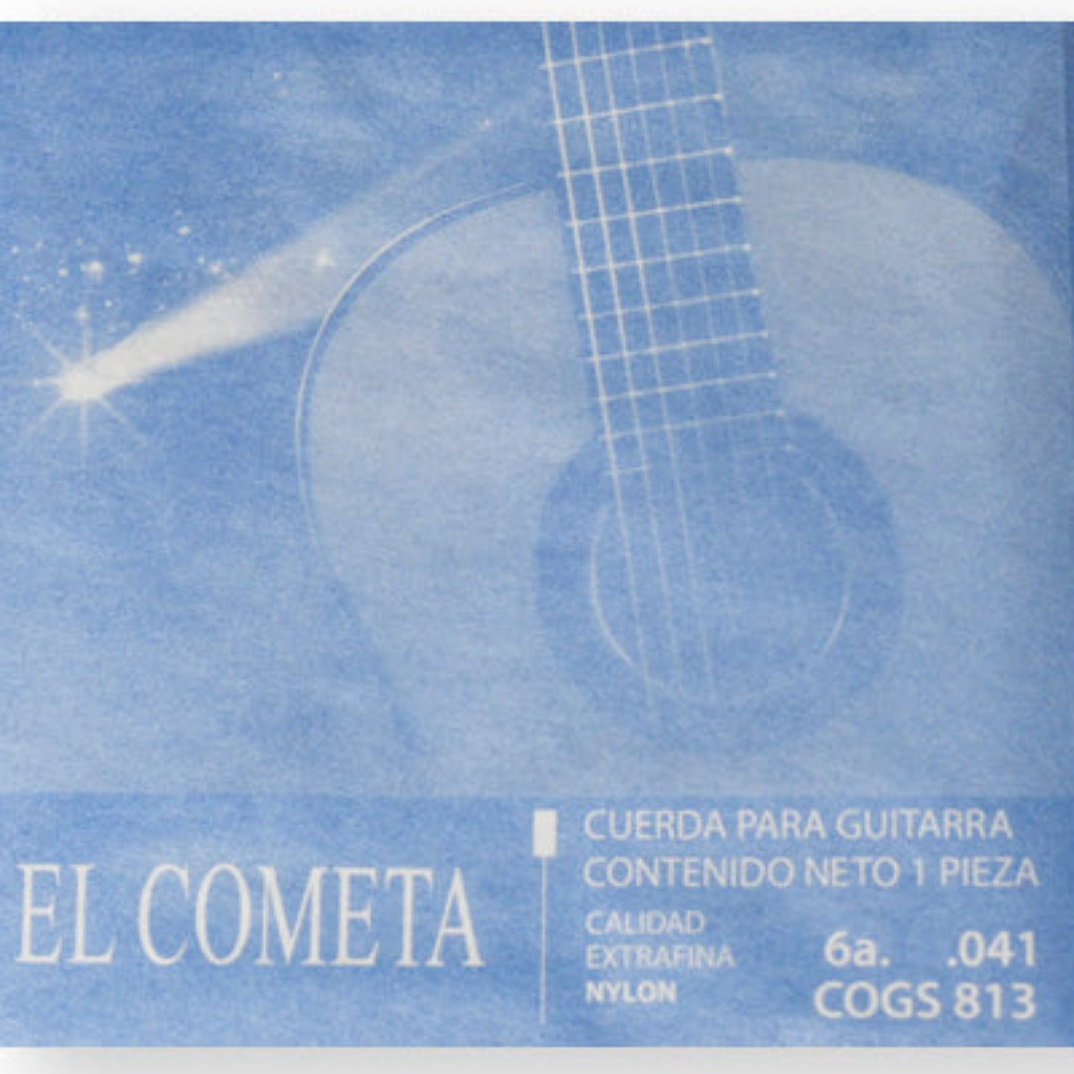 CUERDA P/GUITARRA EL COMETA 6A NYLON C/BORLA 041