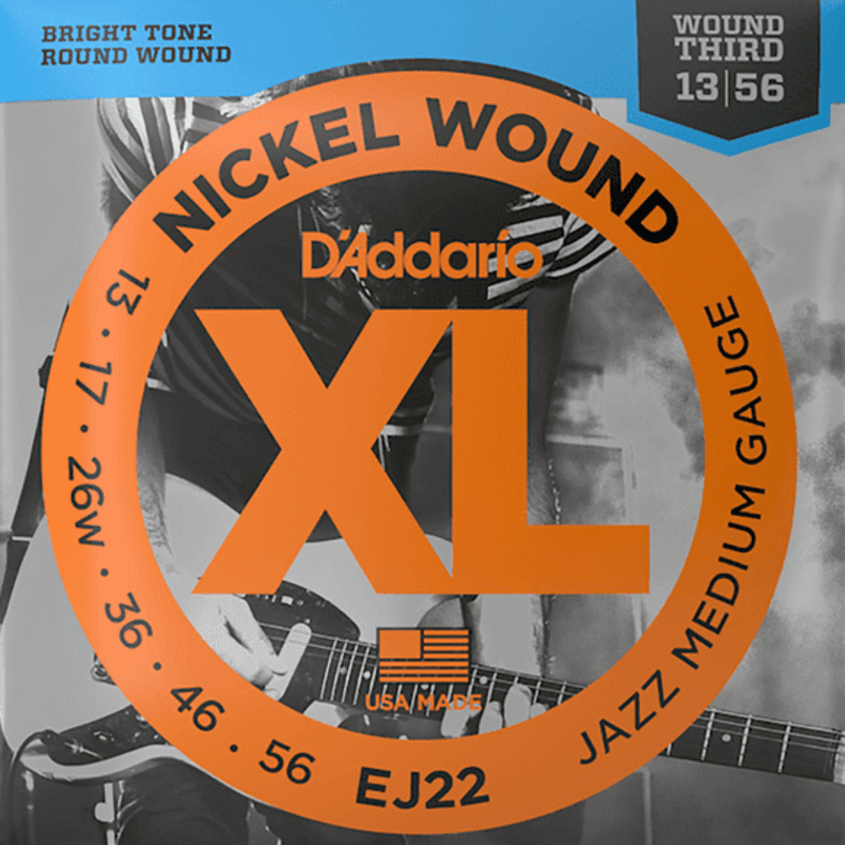 ENCORDADURA DADDARIO P/GUITARRA ELECTRICA 13-56 EJ-22