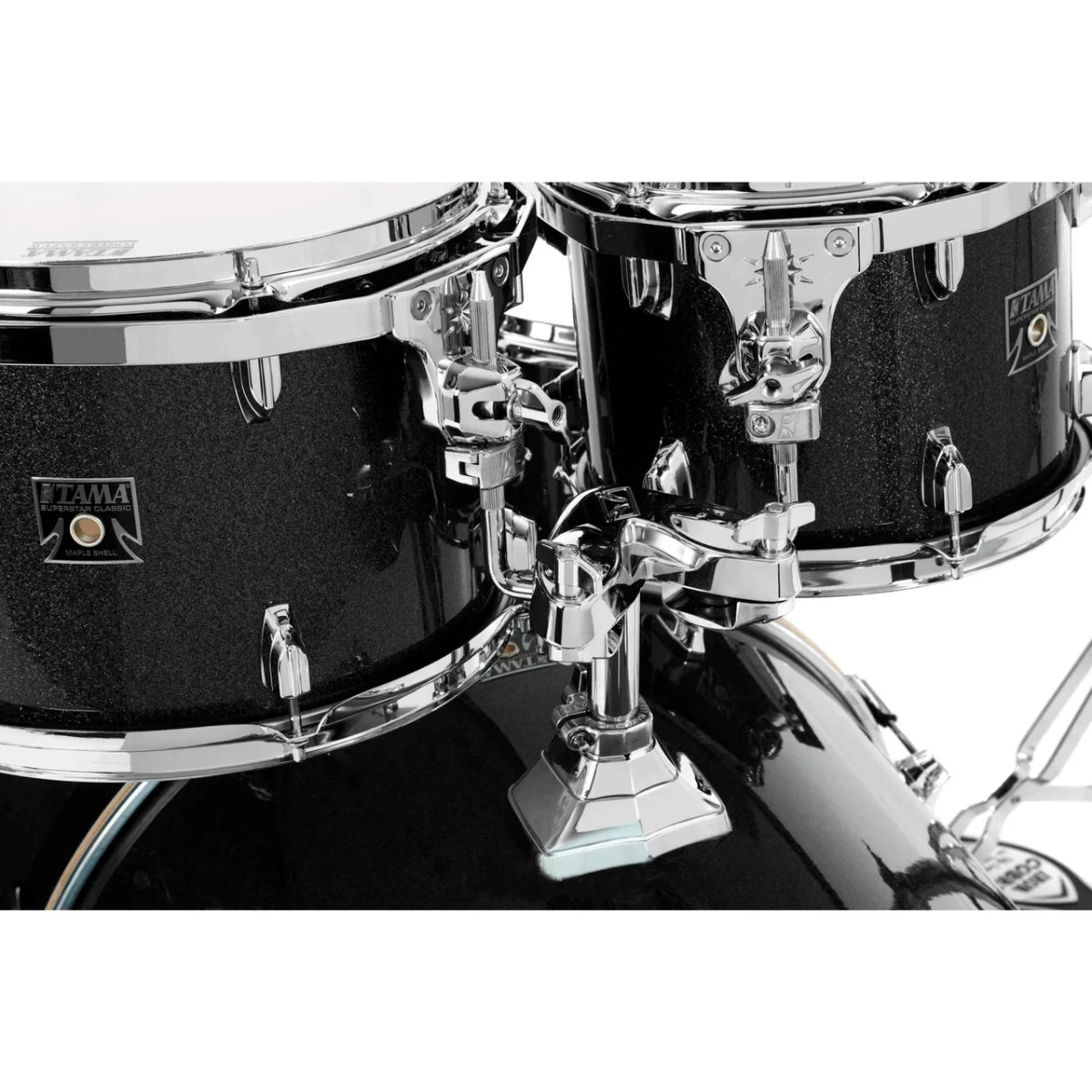 BATERIA TAMA SUPERSTAR CLASSIC MAPLE 5 PZAS NEGRO SOMBREADO TRANSPARENTE CON ATRILES