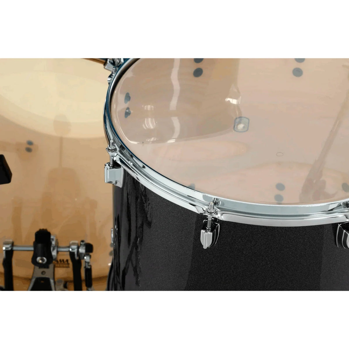BATERIA TAMA SUPERSTAR CLASSIC MAPLE 5 PZAS NEGRO SOMBREADO TRANSPARENTE CON ATRILES
