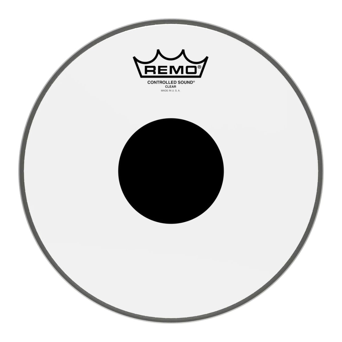 PARCHE REMO CS 10 TRANSPARENTE CENTRO NEGRO CS-0310-10