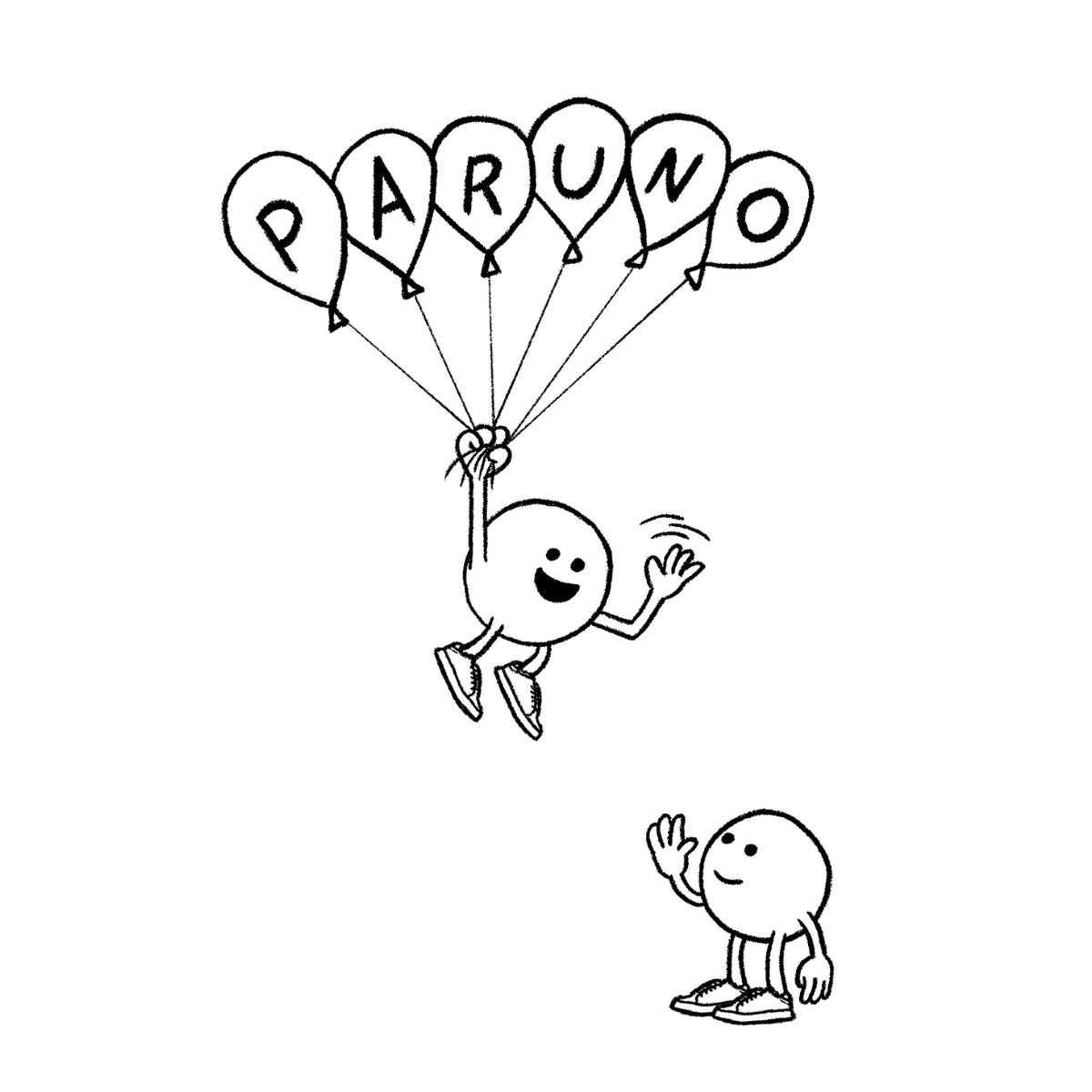 PLAYERA PARUNO GLOBOS + STICKER