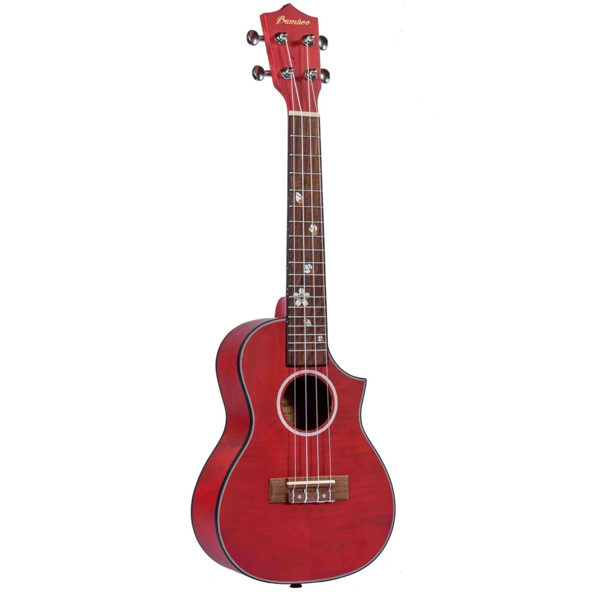 UKELELE BAMBOO CONCIERTO BLOSSOM RED U-23 C/FUNDA