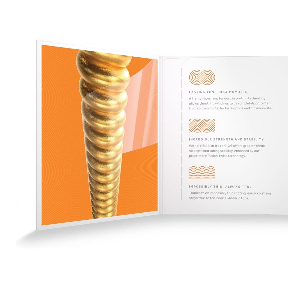 Encordadura D’Addario XS 10-47 Bronce XSABR1047 para Guitarra Acústica