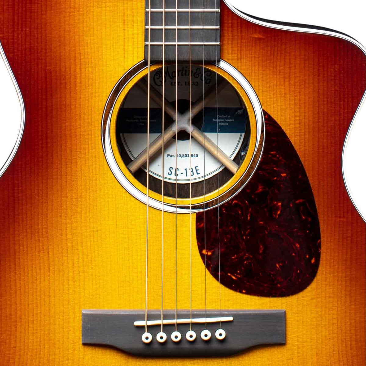 Guitarra Electroacústica Martin SC-13E Special Sunburst Spruce/Ziricote con Gig Bag