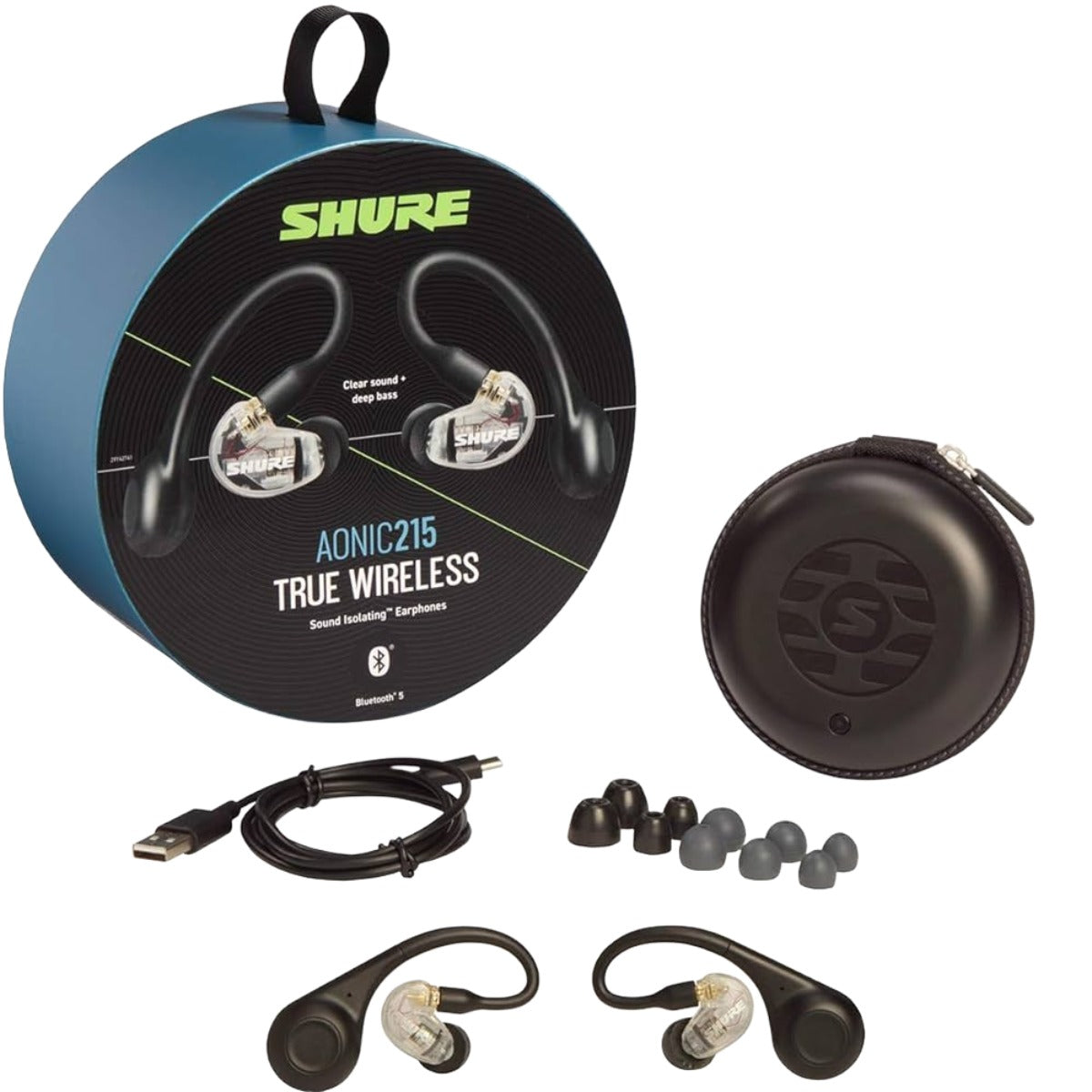 AUDIFONOS SHURE C/ CANCELACION DE RUIDO SE215-CL-TW1