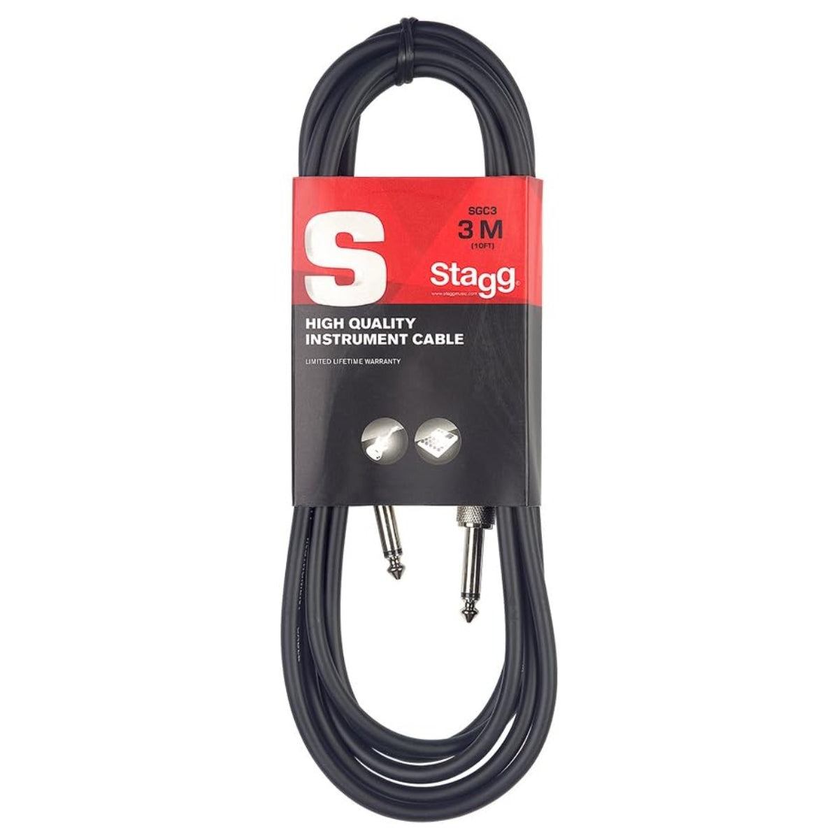 CABLE STAGG INSTRUMENTO PLUG/PLUG INTERRUPTOR DE SILENCIO 3 MTS