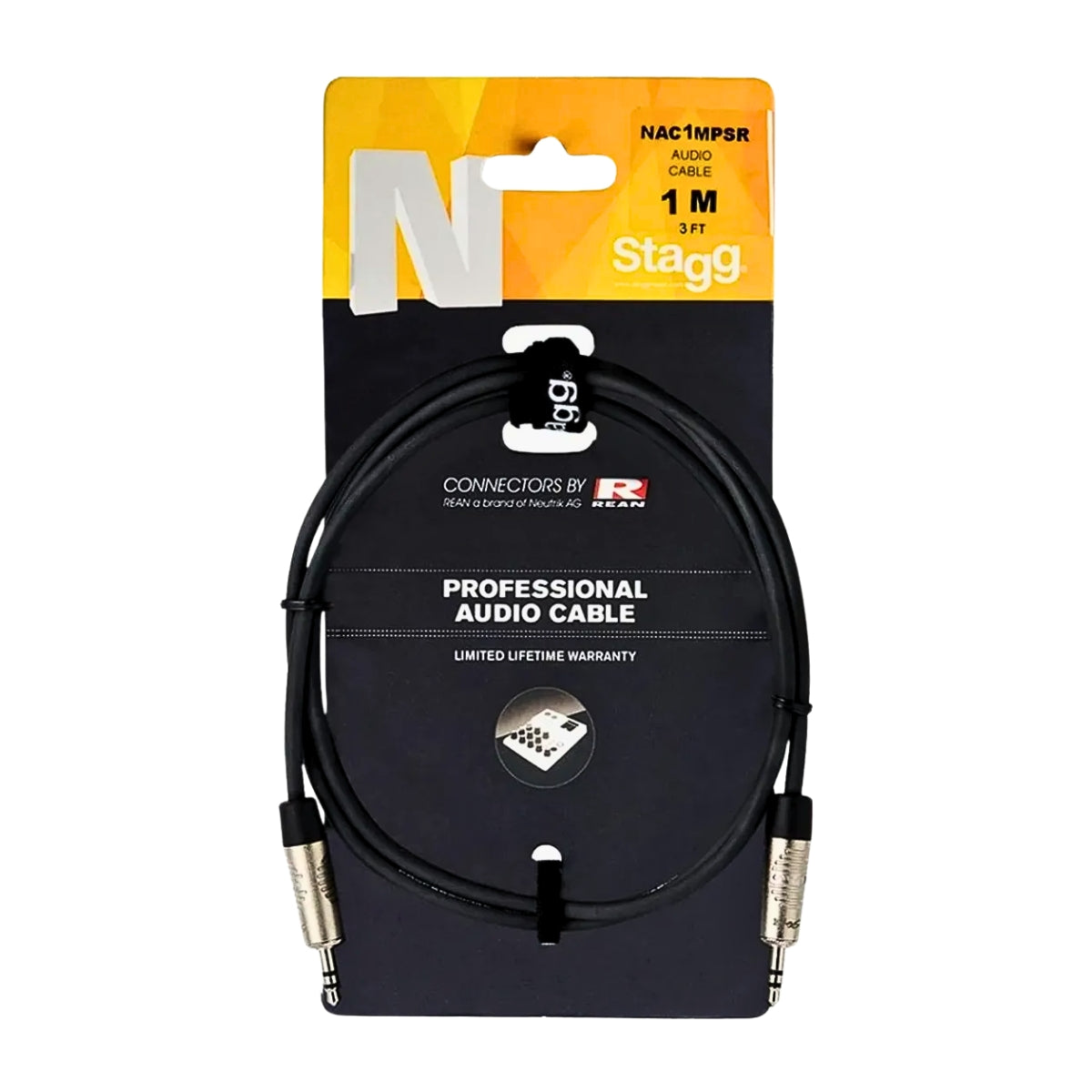 CABLE STAGG SERIE N AUX/AUX ESTEREO 1 MT