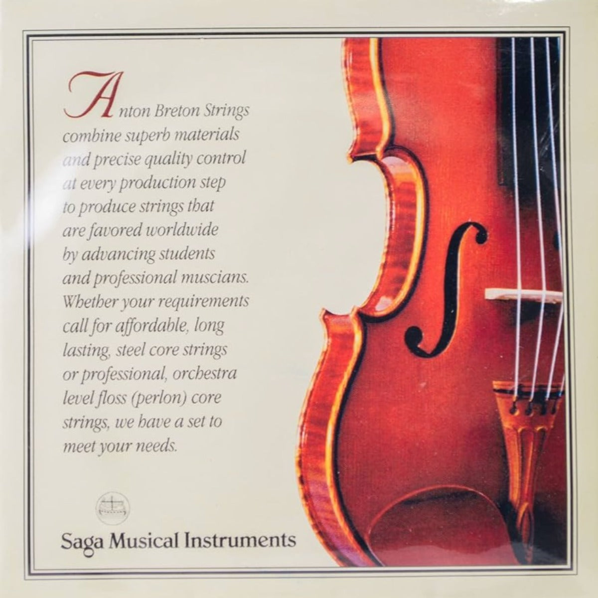 Cuerdas para Violin 4/4 Acero Anton Breton