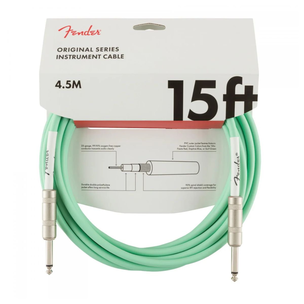 CABLE FENDER ORIGINAL SURF GREEN 4.5MTS