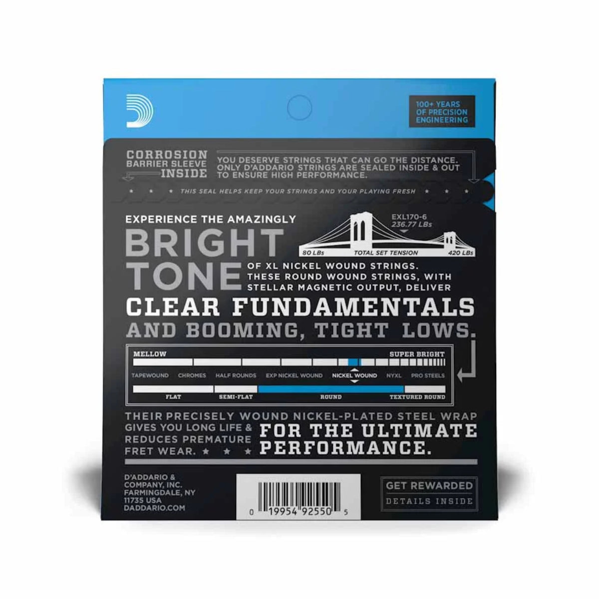 ENCORDADURA DADDARIO BAJO 5 CDAS EXL-170-5