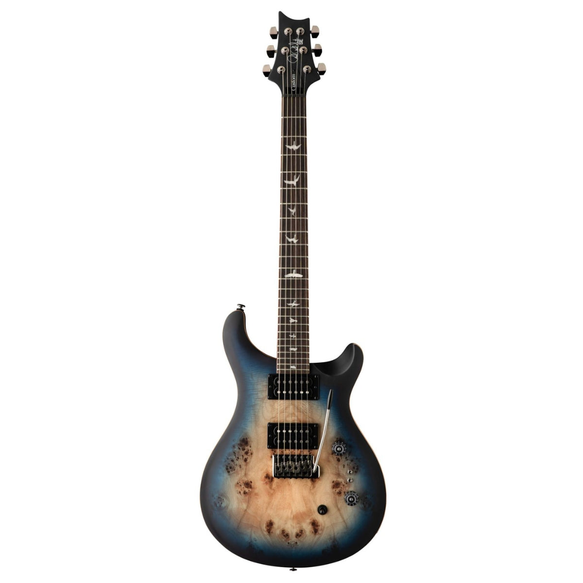 GUITARRA ELECTRICA PRS SE EXOTIC CUSTOM 24-08 POPLAR BURL LAKE BLUE MIDNIGHT BURST