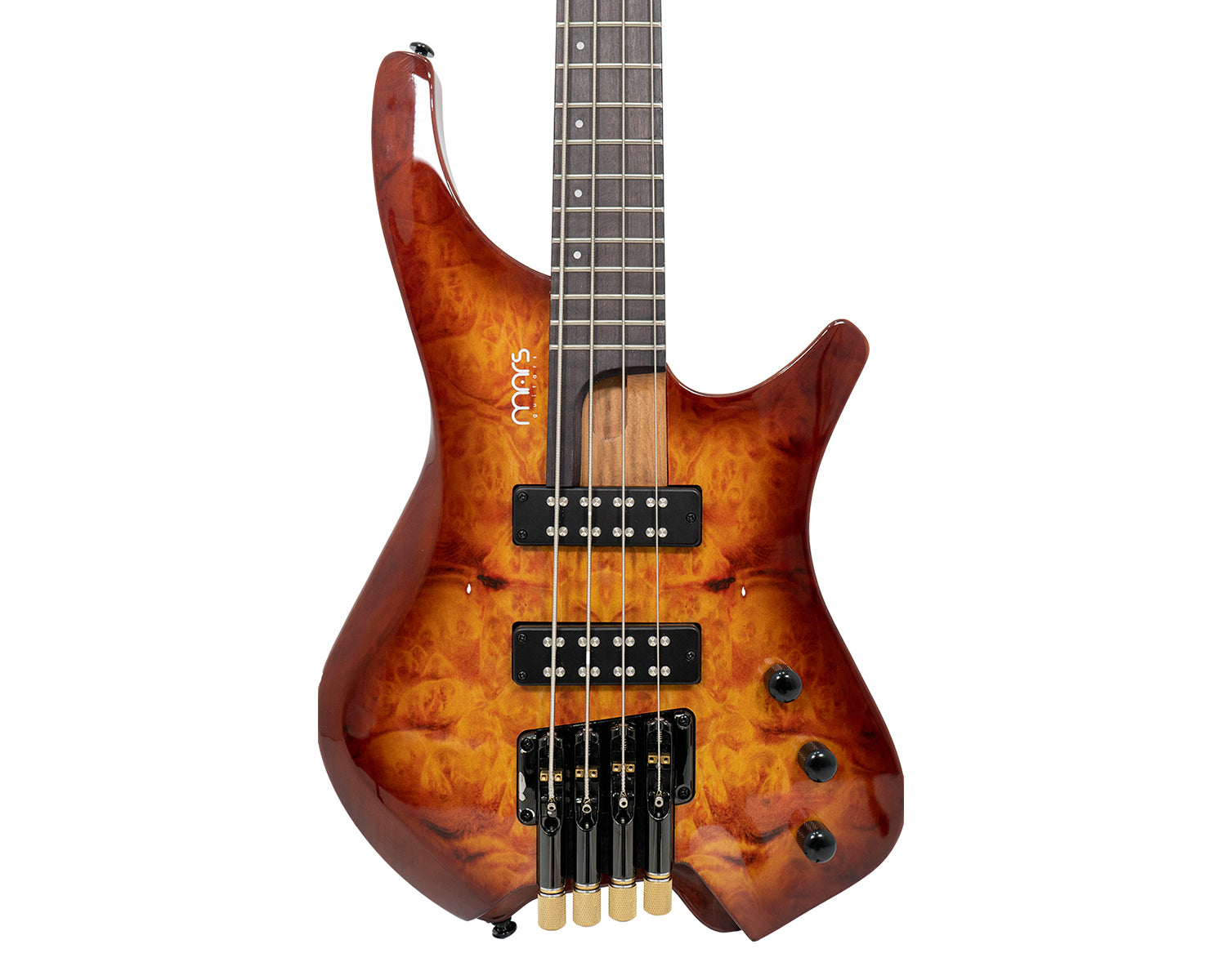 Bajo Eléctrico 4 Cuerdas Mars Headless Brown Burst
