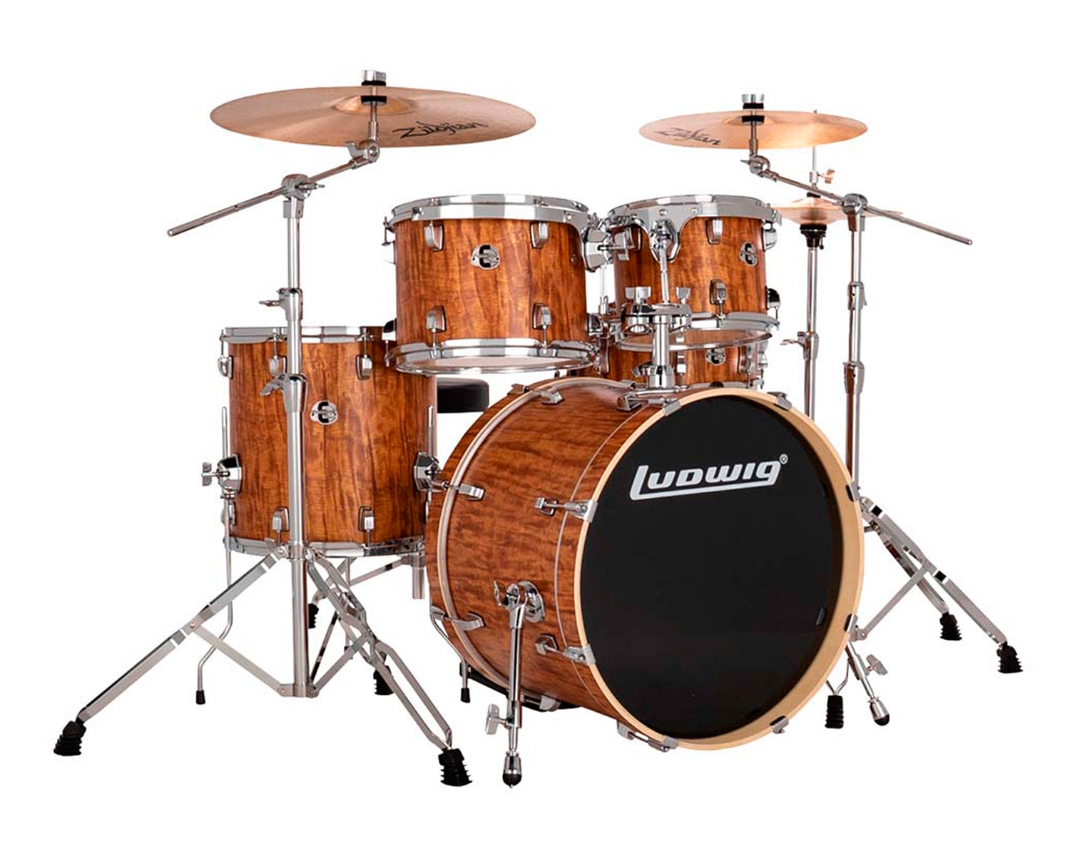 Batería Ludwig Evolution 22" 5 Piezas Cherry con Herrajes