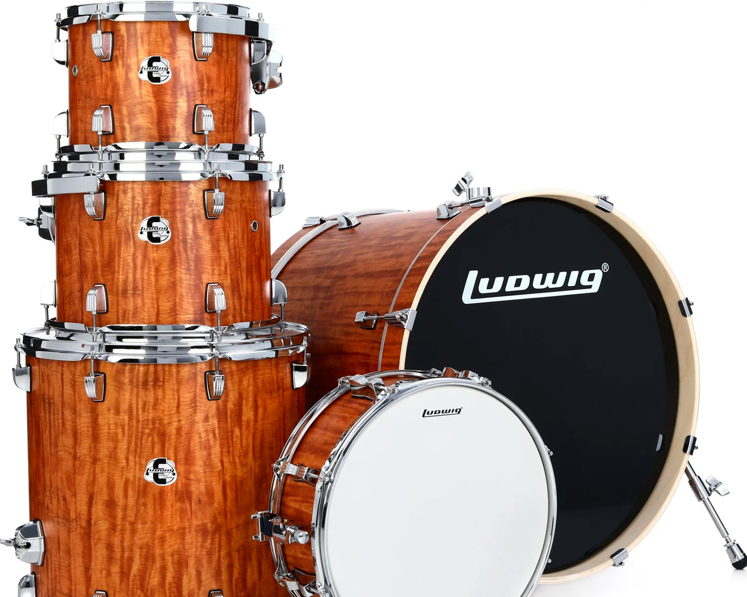 Batería Ludwig Evolution 22" 5 Piezas Cherry con Herrajes