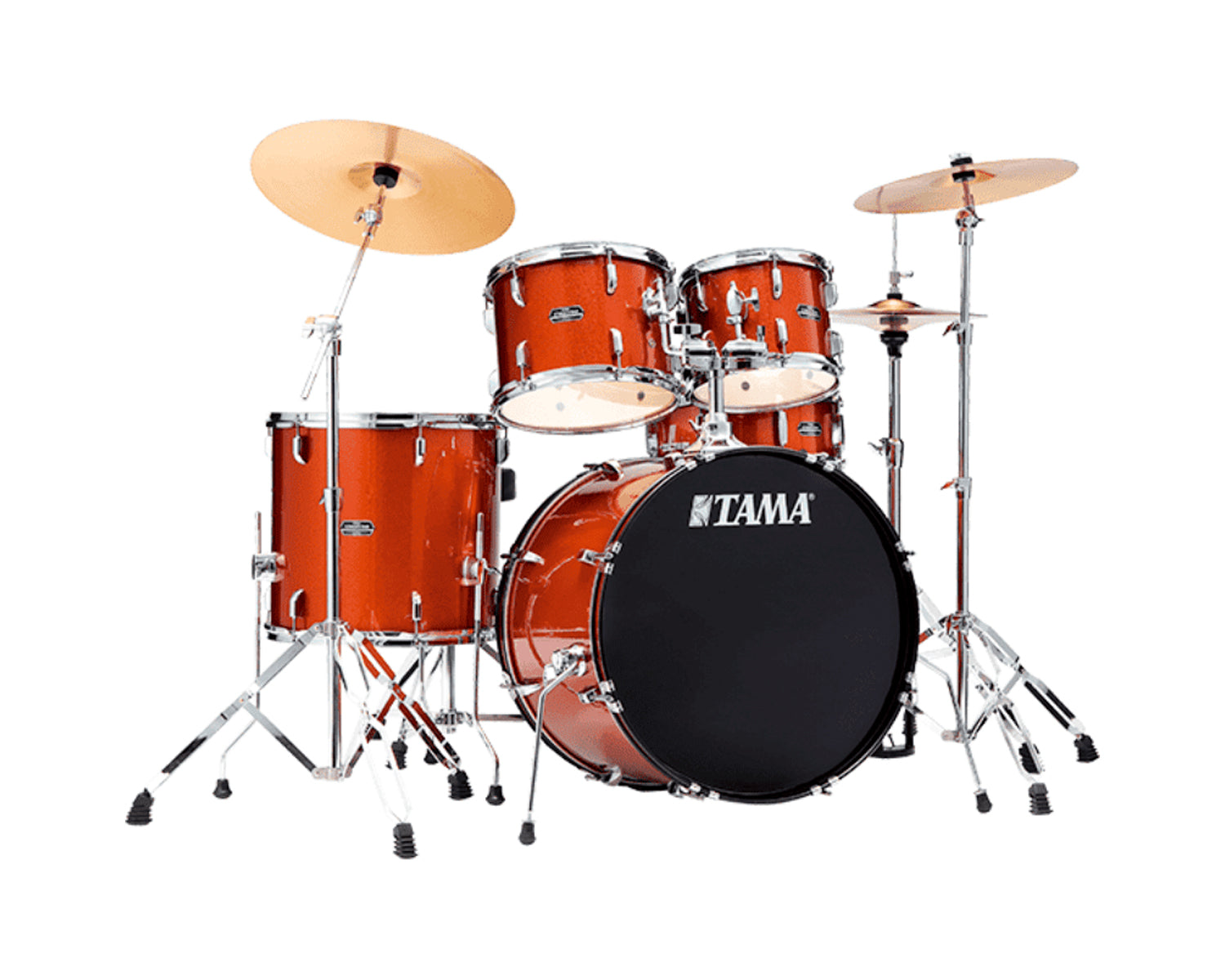 Batería Tama Stagestar 5 Piezas Cobre Brillante con Atriles, Asiento y Platillos