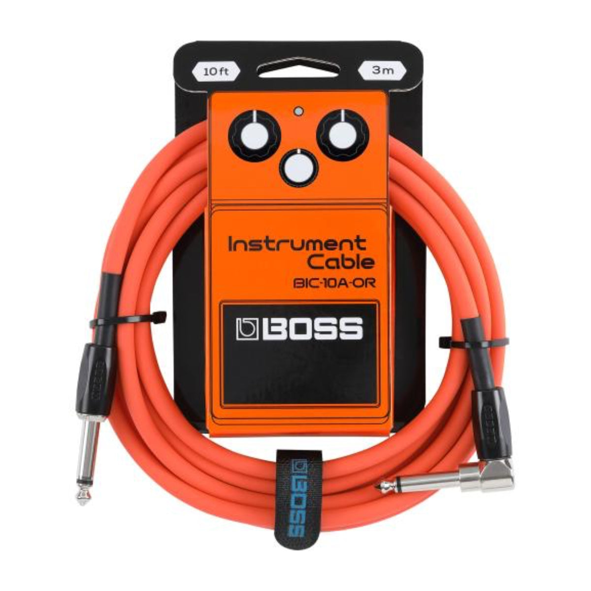 CABLE ROLAND 3MTS ANGULADO COLORES NARANJA BIC-10A-OR