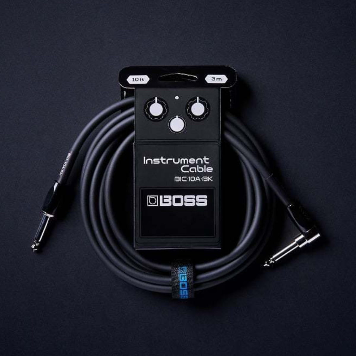 CABLE ROLAND 3MTS ANGULADO COLORES NEGRO BIC-10A-BK