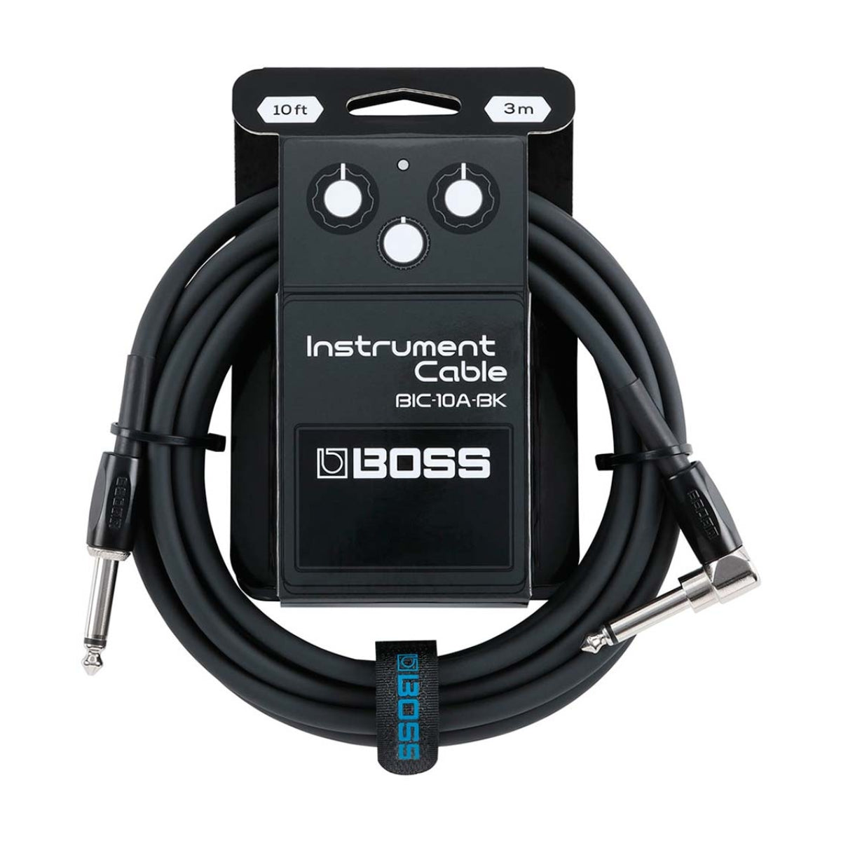 CABLE ROLAND 3MTS ANGULADO COLORES NEGRO BIC-10A-BK