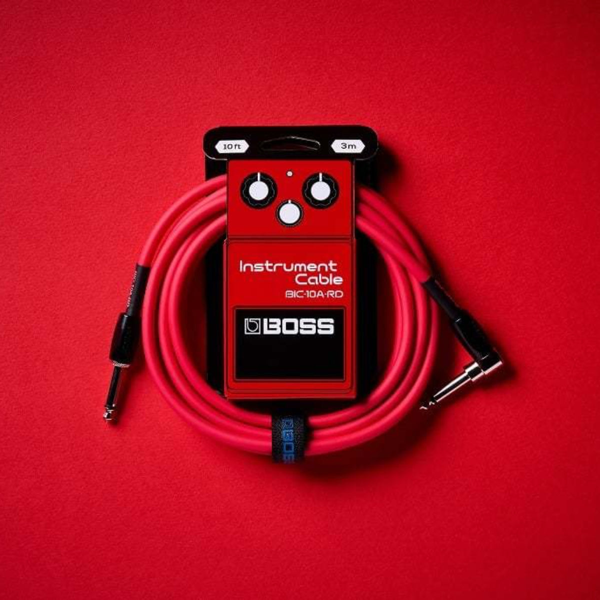 CABLE ROLAND 3MTS ANGULADO COLORES ROJO BIC-10A-RD