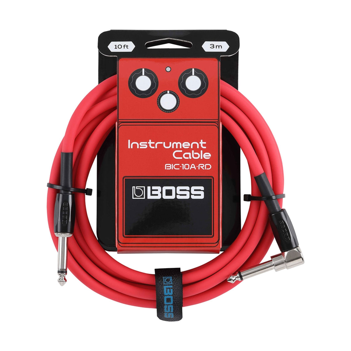 CABLE ROLAND 3MTS ANGULADO COLORES ROJO BIC-10A-RD