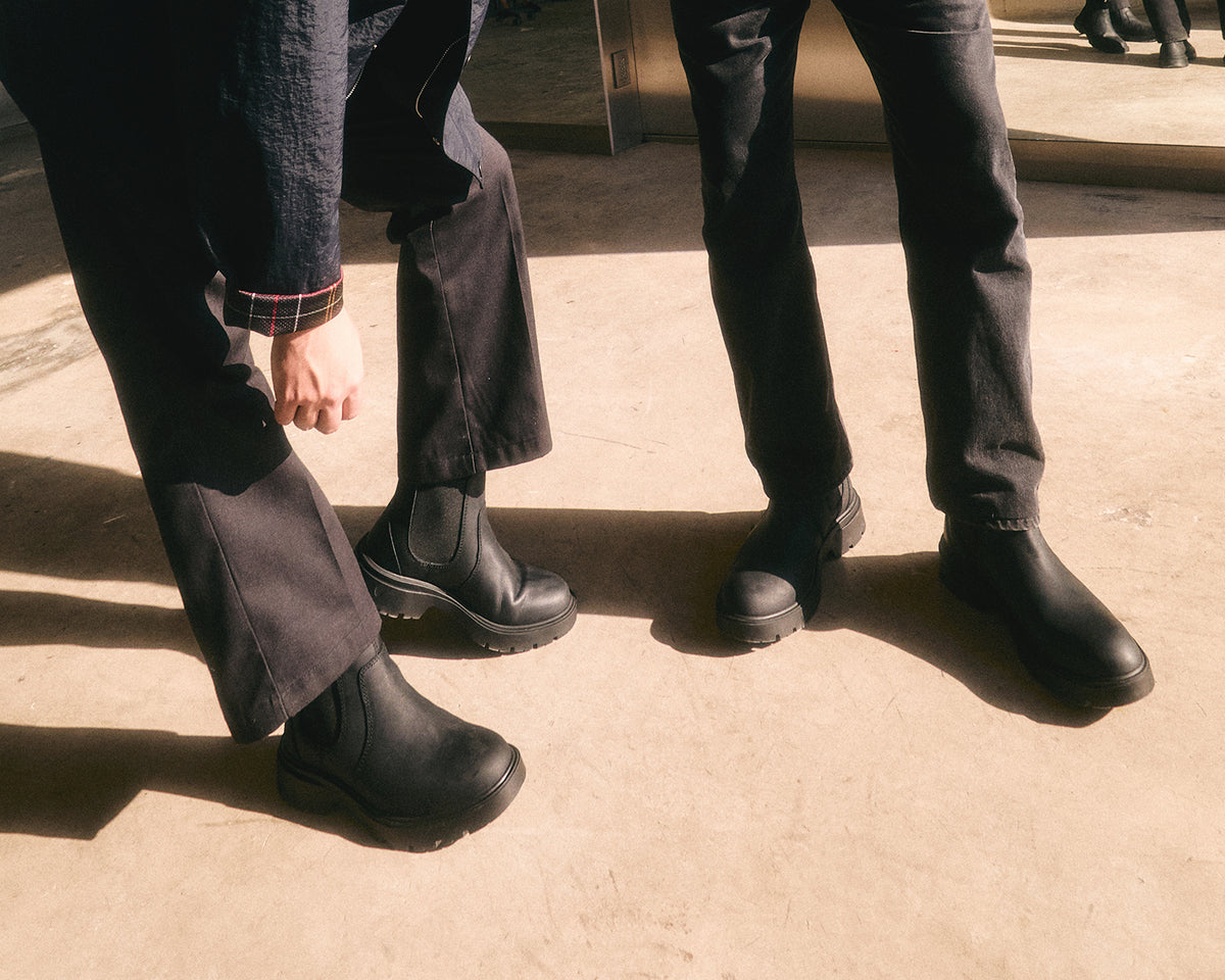 Bota Chelsea de Piel para Hombre Clubz x Paruno Color Negro P2126901