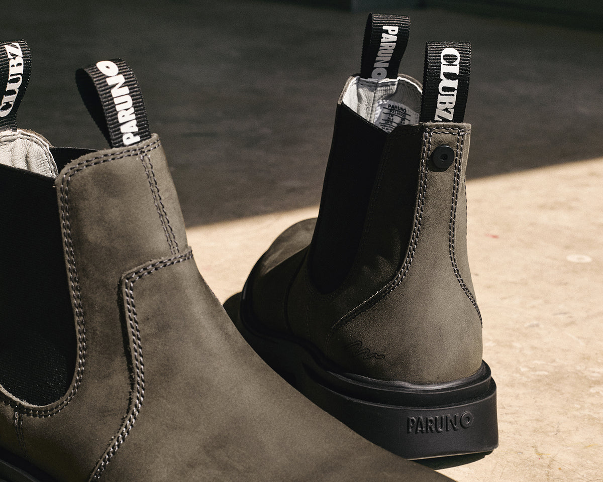 Bota Chelsea de Piel para Hombre Clubz x Paruno Gris P2126901