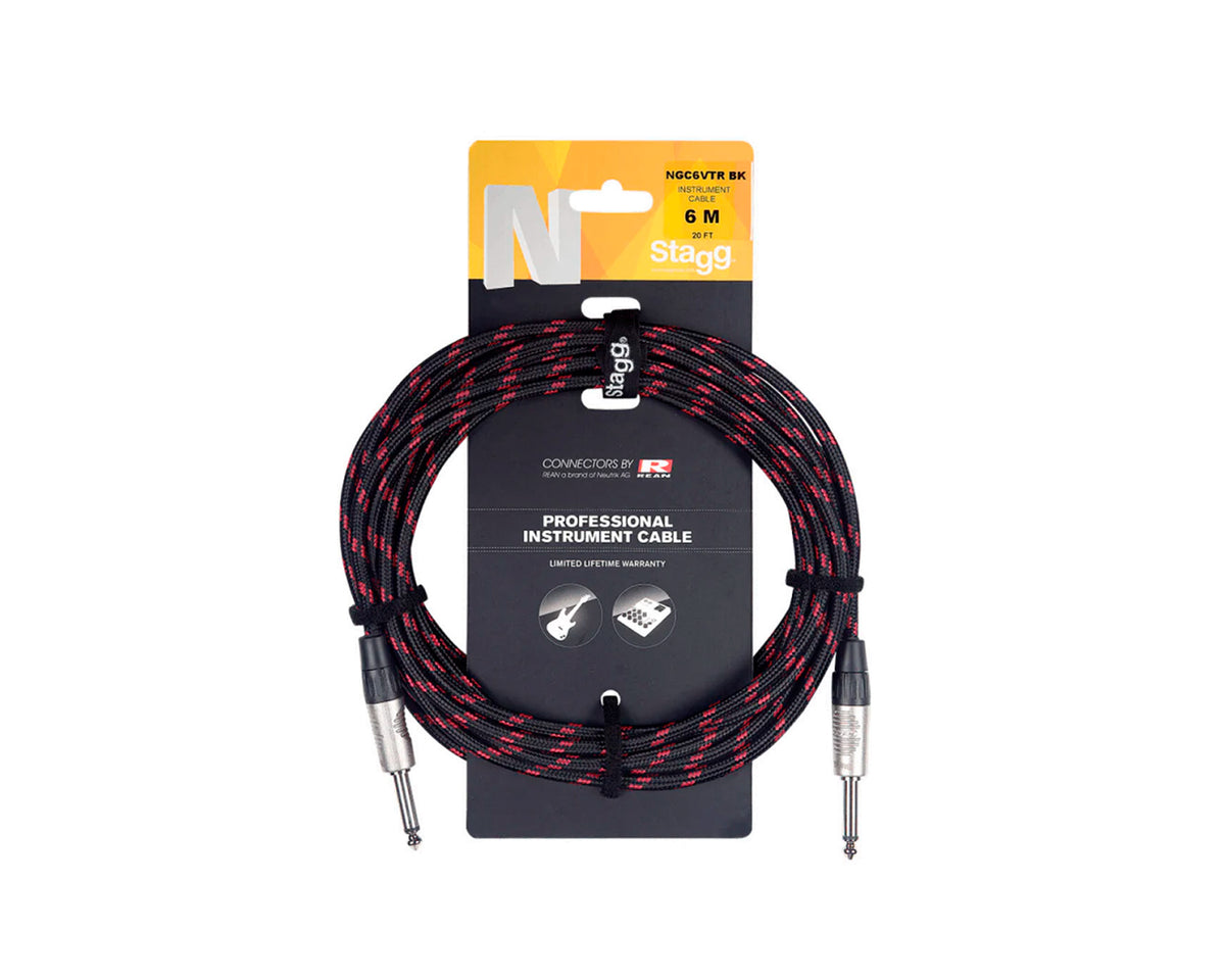 Cable Stagg NGC6VTRBK de Instrumento Plug/Plug (M/M) 6 m Negro
