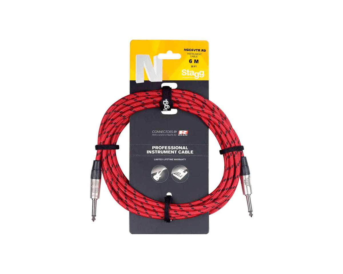 Cable Stagg NGC6VTRRD de Instrumento Plug/Plug (M/M) 6 m Rojo