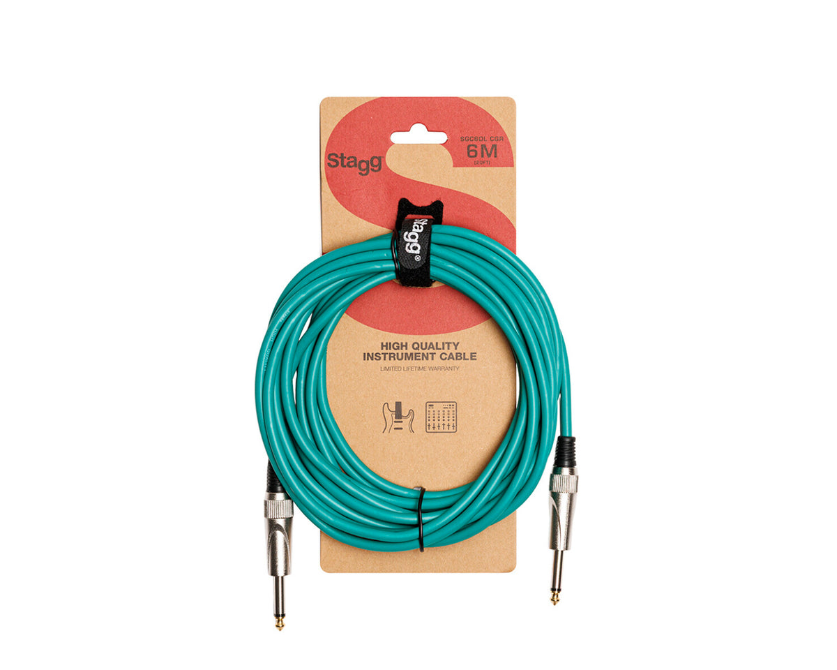 Cable Stagg SGC6DLCGR de Instrumento 6m Verde Serie S