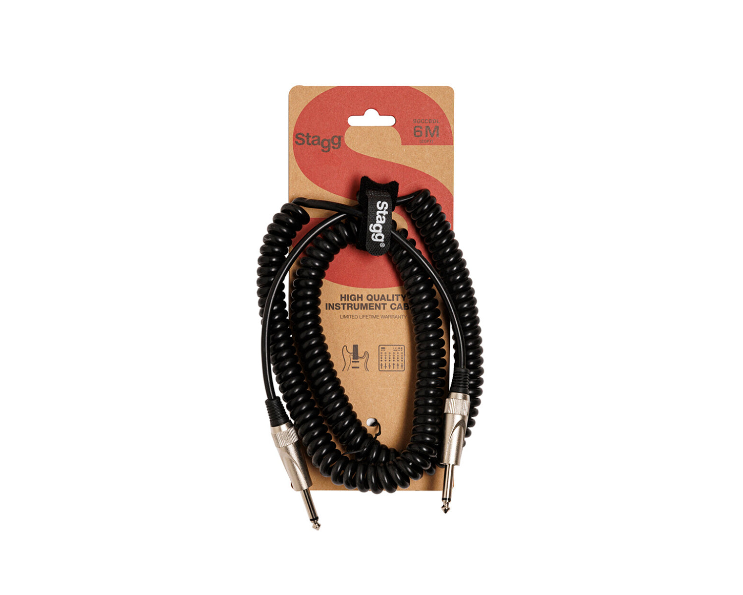 Cable Stagg SGCC6DL de Instrumento 6m en Espiral Serie S