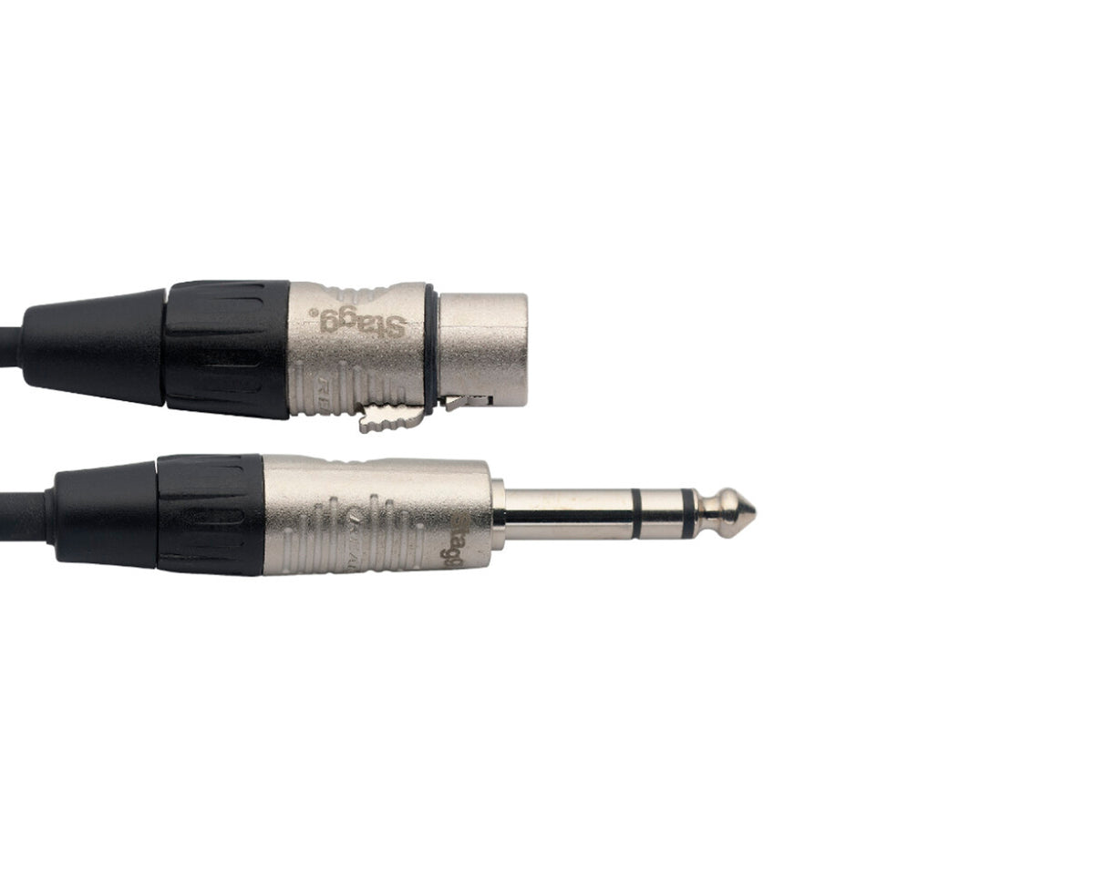 Cable de Audio Stagg Serie N, jack/XLR (m/f), stereo, 6M (20') NAC6PSXFR
