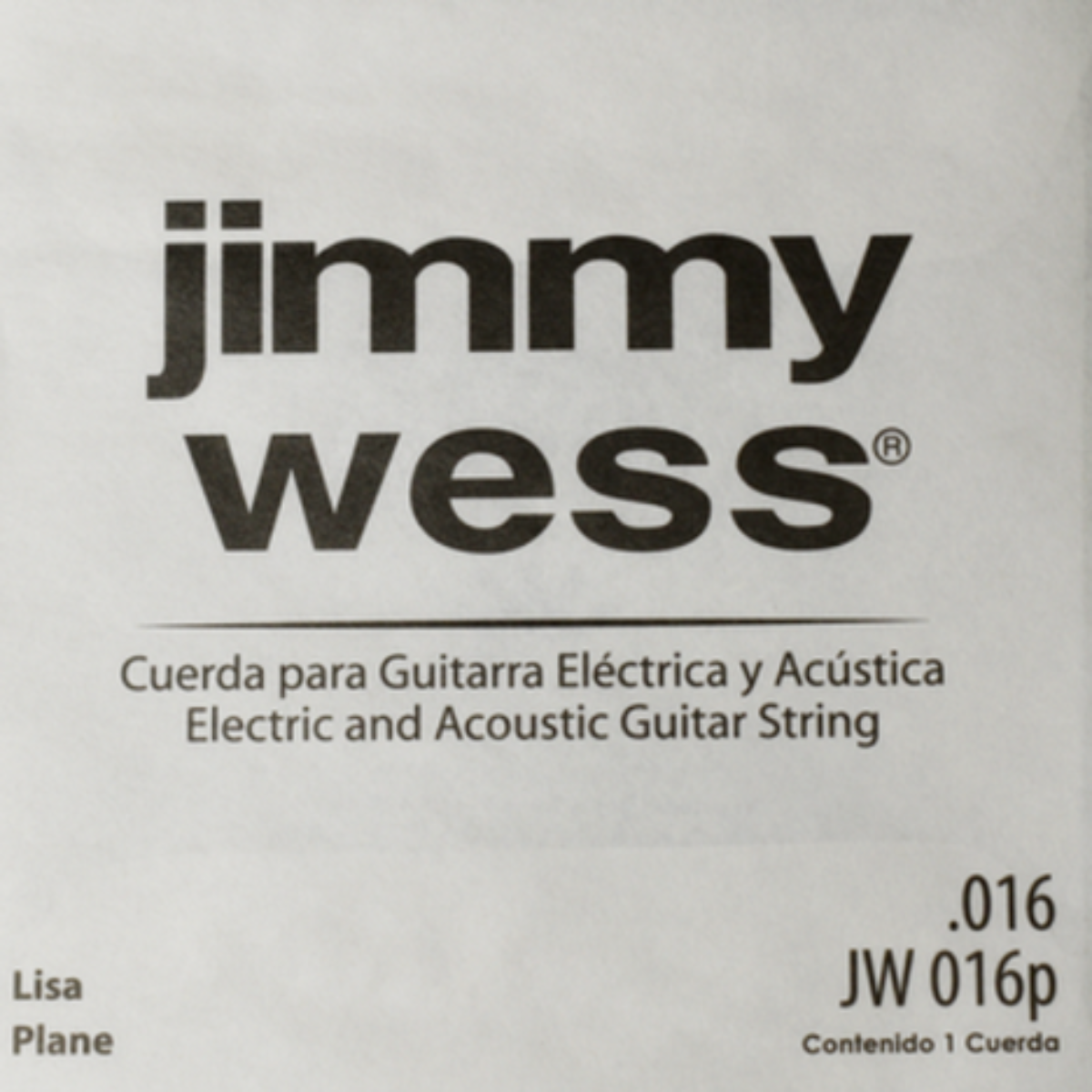 CUERDA P/GUITARRA ELECTRICA/ACUSTICA JIMMYWESS LISA 016