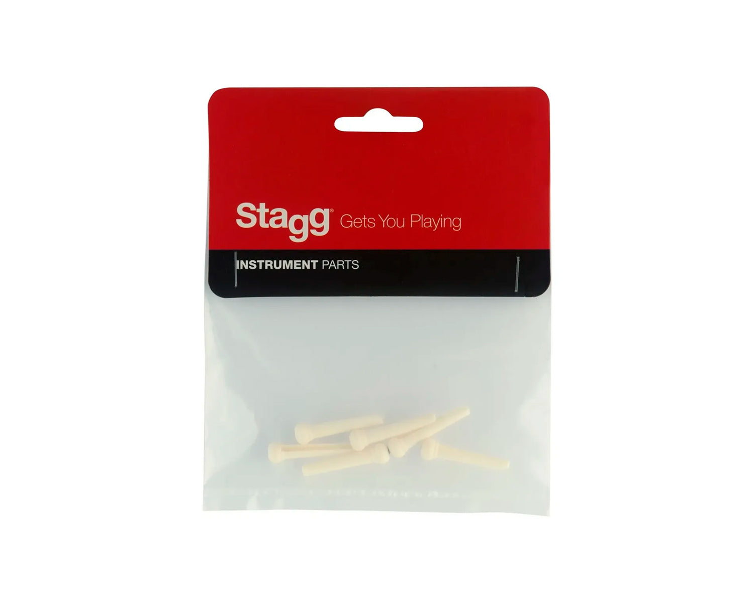 Clavijas Stagg SP-PIWS-WH para Puente de Guitarra Acústica Plástico Blanco Envejecido