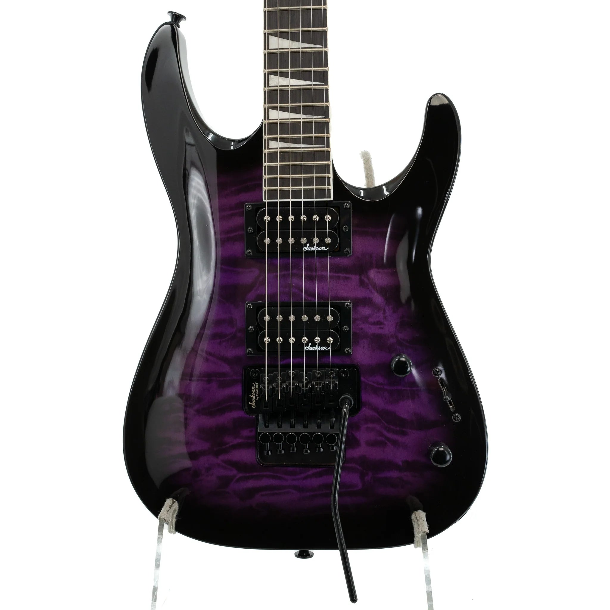 JACKSON JS32Q DINKY ARCH TOP FLOYD TRANSPARENT PURPLE BURST