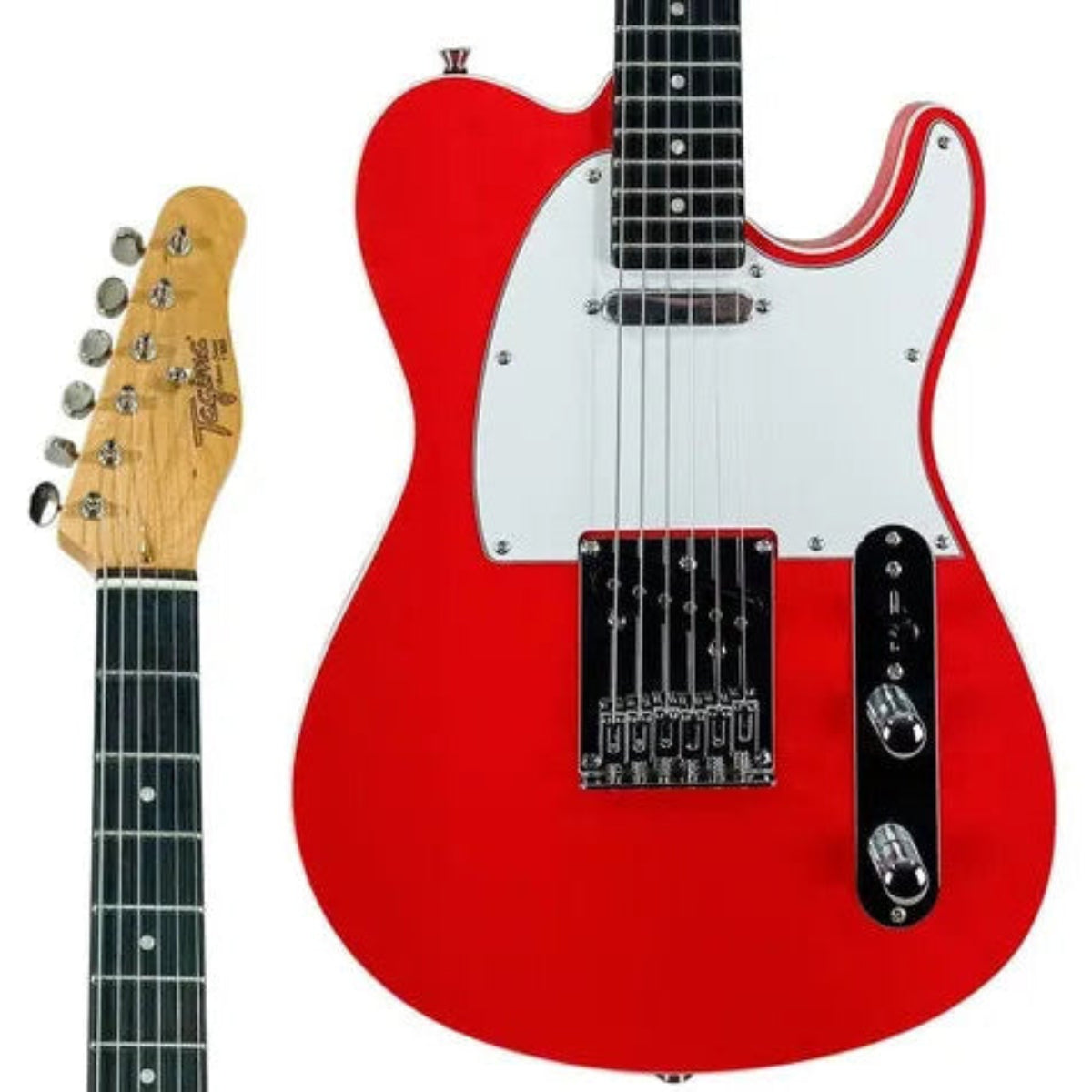 GUITARRA ELECTRICA TAGIMA ROJA MICA BLANCA T-550-CA-LF-WH