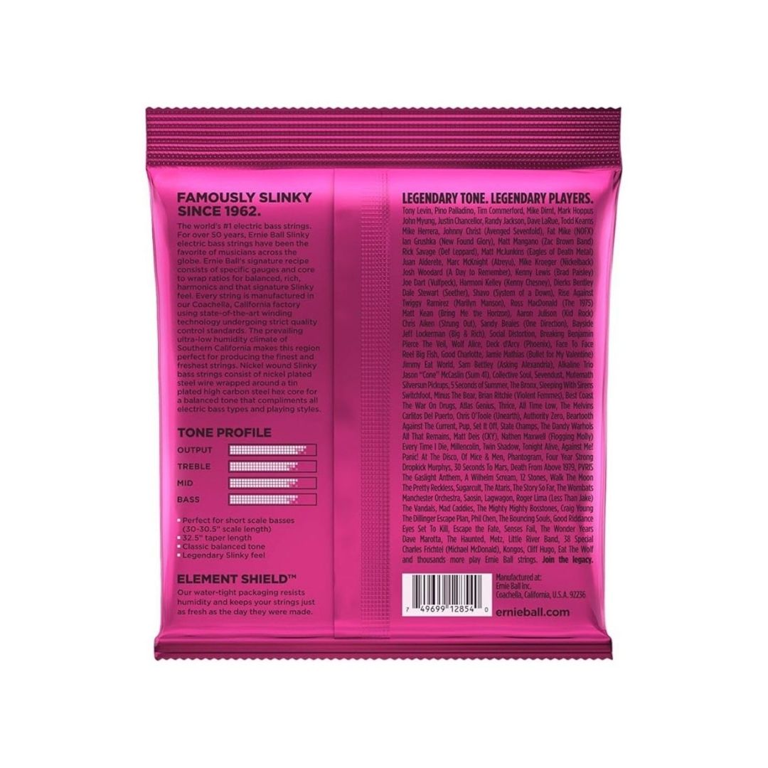 ENCORDADURA ERNIE BALL 2854 SUPER SLINKY BAJO SHORT SCALE 40-100