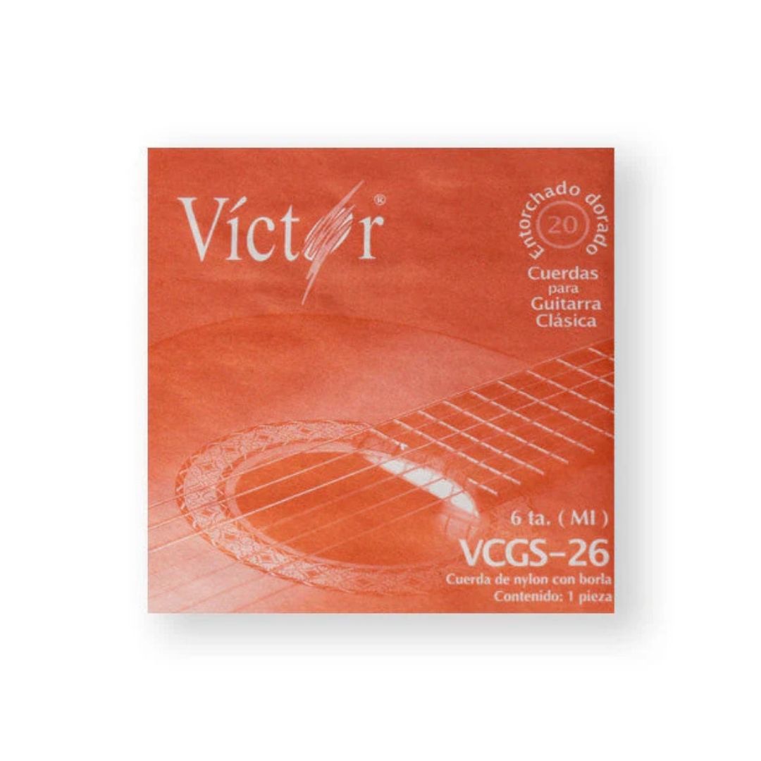 CUERDA VICTOR NYLON 6TA ENTORCHADO DORADO