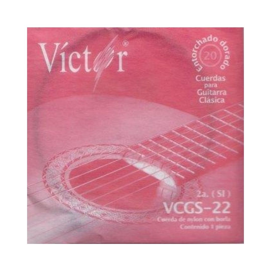 CUERDA P/GUITARRA VICTOR 2A NYLON NEGRO