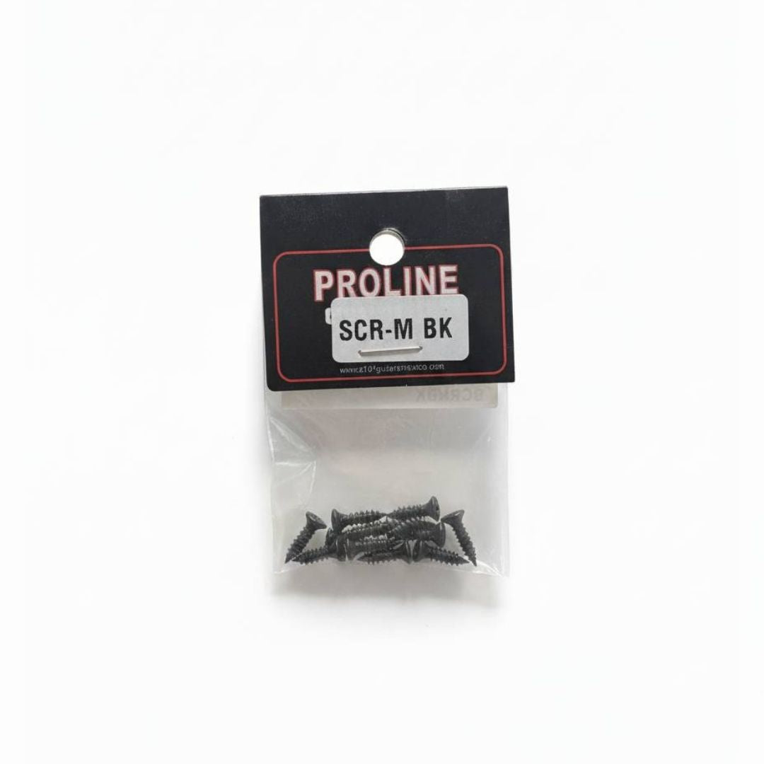 TORNILLOS PROLINE P/ MICA PAQUETE CON 12 PIEZAS NEGRO SCRMBK