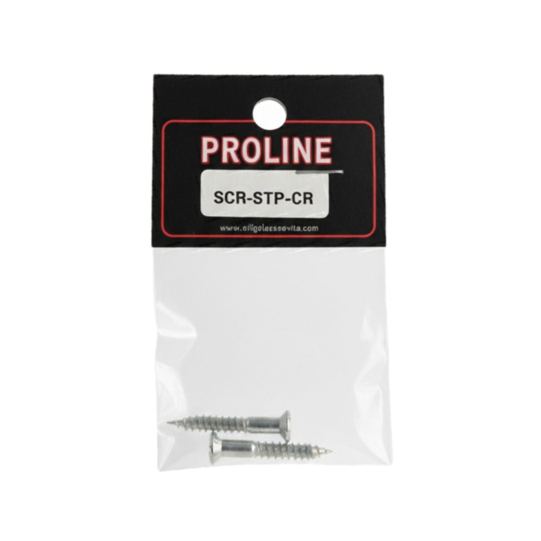 TORNILLOS PARA BOTON DE TAHALI PAQUETE CON 2 PIEZAS CROMADO PROLINE SCRSTPCR