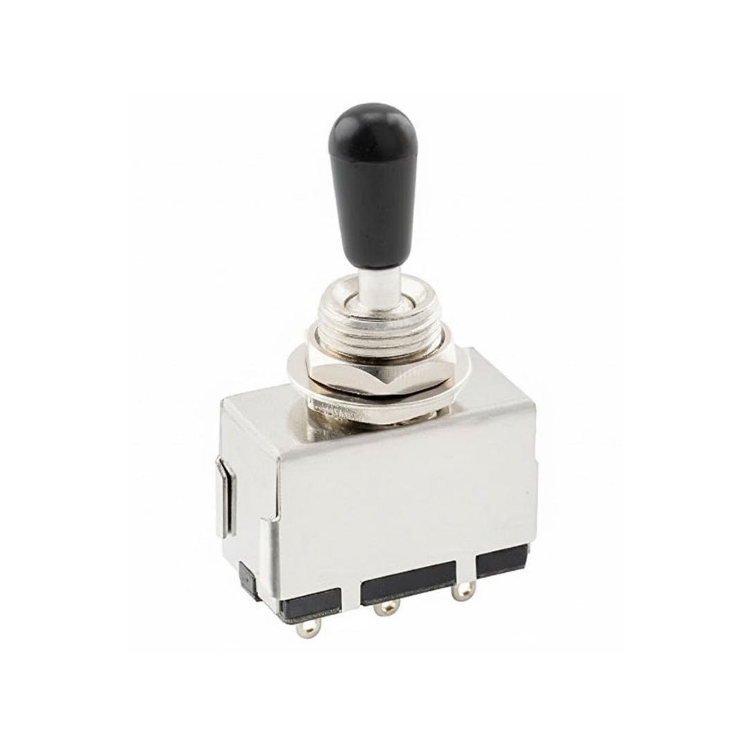 SELECTOR DE PASTILLA PROLINE P/GUITARRA LP 3 PASOS DE CAJITA CROMADO/NEGRO SWT15CR/BK