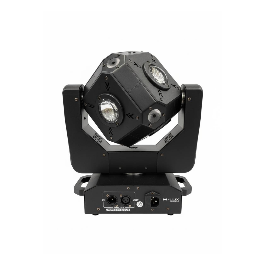 LED CUBE 120 CABEZA MOVIL ROTATORIA DE LEDS CON EFECTO DUAL BEAM Y WASH DE 12 LEDS DE 10 W C/U